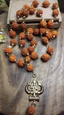 Shiv Aastha Beads Brass, Wood, Dori, Rudraksha Chain