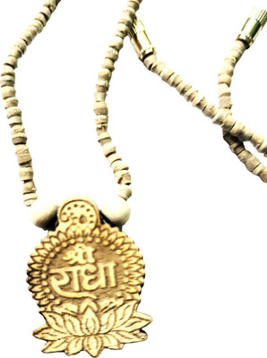 URBANELA Sacred Tulsi Kanthi Mala Vaishnav shree radhe pendant mala : URTM-04_8 Wood Chain