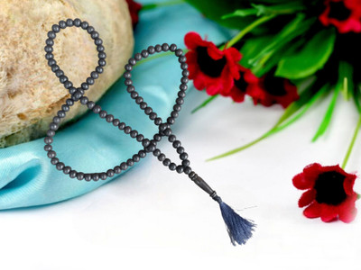 NRSON Ebony Wood Islamic Tasbih Prayer Mala Malai 99 Beads 8 mm Karungali Malai Wood Necklace