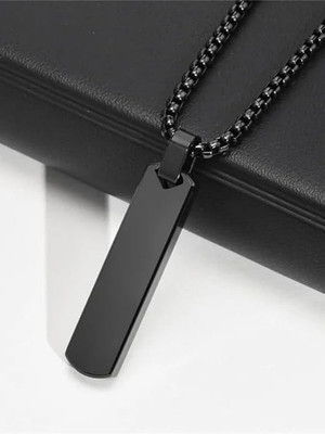ringzinnie Stylish Black Leo Pendant with Chain for Men & Women | Men’s pendant Silver Plated Silver Necklace Set Offers & Cashback