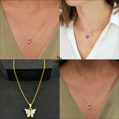 BOGHRA SALES Gold-plated Pearl, Diamond, Crystal Brass, Alloy Pendant Set