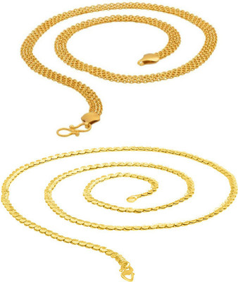 Fashion Frill Exclusive Trendy and Fancy Most Popular Double Coated Chain And Thin Design Double Coated Chain Gold-plated Plated Metal Chain