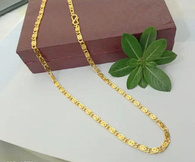 VAMIBHALAMI 1 gram Stylish Golden Neck woman and men Chain “20” Inches Gold-plated Chain Brass Chain