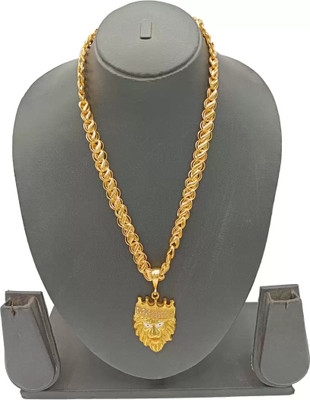 BHASHIMI 1 gram Pendant set With chain “20” Inches for man and boy New design new year Gold-plated Plated Copper Chain Set