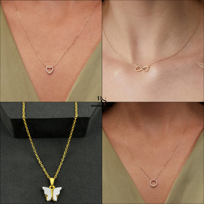 BOGHRA SALES combo pendant for girls Gold-plated Pearl, Diamond, Crystal Brass, Alloy Pendant Set