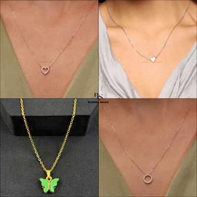 BOGHRA SALES combo pendant for girls Gold-plated Pearl, Diamond, Crystal Brass, Alloy Pendant