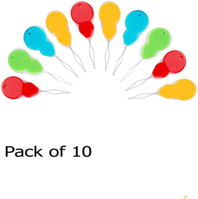 We Fix Needle Threaders, Plastic Needle Threaders for Hand Sewing, Gourd Shaped Hand Sewing Needle(Universal Needle Art & Craft Multicolor Pack of 10)