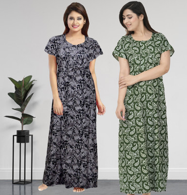 AakarShana Women Nighty Set(Multicolor)