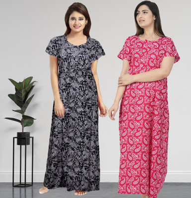 AakarShana Women Nighty Set(Multicolor)