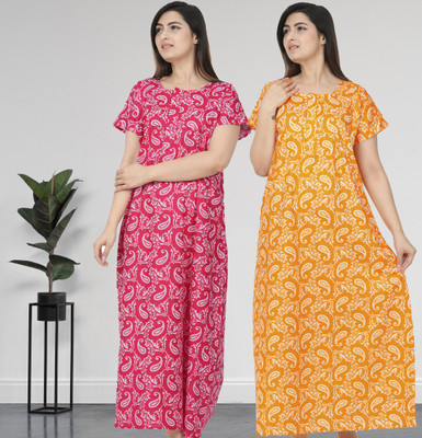 AakarShana Women Nighty(Multicolor)