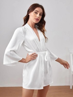 CELOSIA Women Robe(White)