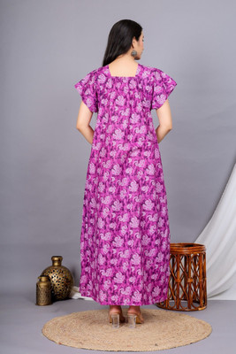Sanzzy Women Nighty(Purple)