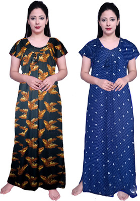 Fabricalign Women Nightdress(Multicolor)