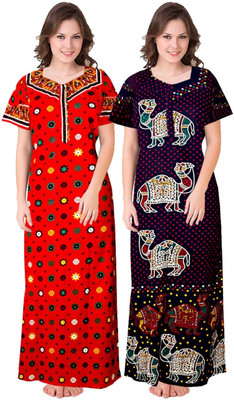 Retail Shopee Women Nighty(Red, Blue)