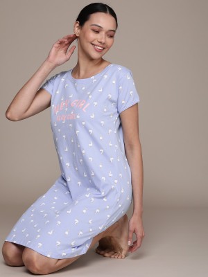 Beebelle Women Nightshirts(Blue)