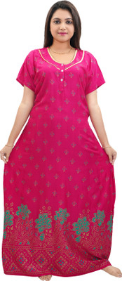 Goodpoint Women Nighty(Pink)