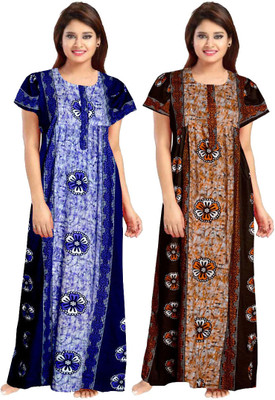 Harvik International Women Nighty(Multicolor)