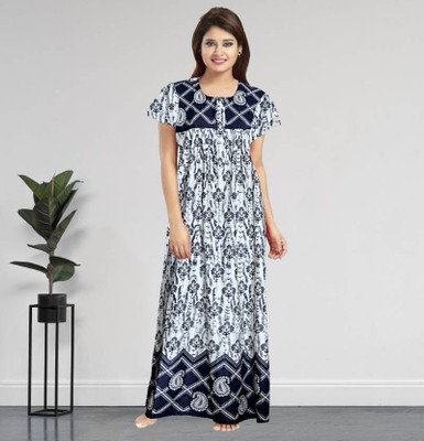 Navya Creation Women Nighty(Multicolor)