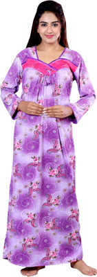 AGGARWAL Women Nighty(Pink)