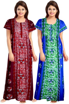 AAKARSHANA CREATION Women Nighty Set(Multicolor)