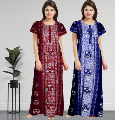 Harvik International Women Nighty Set(Multicolor)