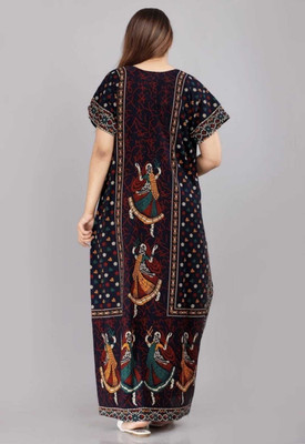 STARSREWIN Women Nighty(Black)