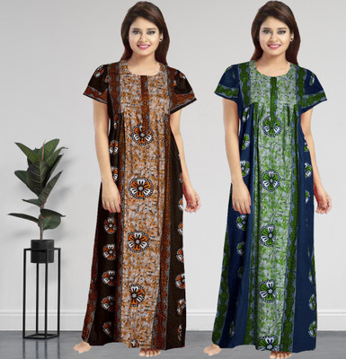 DreamBe Women Nighty Set(Multicolor)