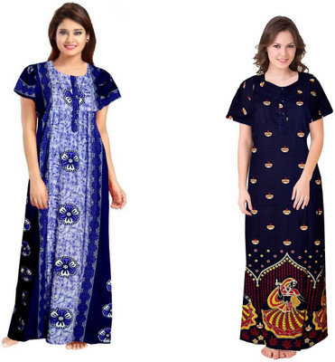 Lalit Mahesawri Women Nighty Set(Multicolor)
