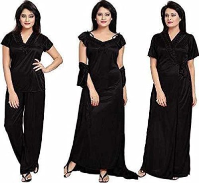 Women Night Dress(Black)