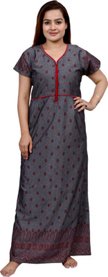 NACNO Women Nighty(Black)