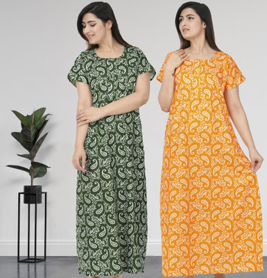 AakarShana Women Nighty(Multicolor)