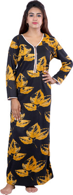 AGGARWAL Women Nighty(Yellow)