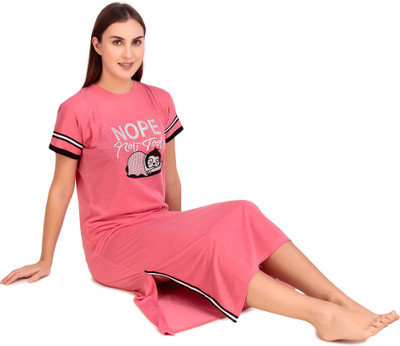 HouseOfCommon Women Nightdress(Pink)