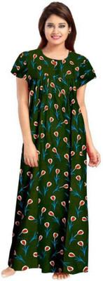 DreamBe Women Nighty(Green)