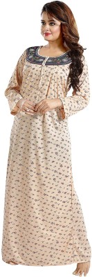 NACNO Women Nighty(Beige)