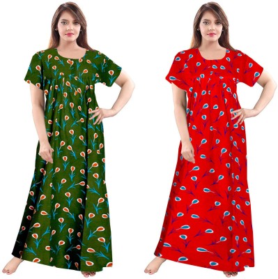 HANDICRAFT VASTRA Women Nighty(Multicolor)