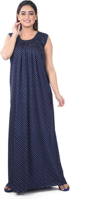 Piyali's Creation Women's Women Nighty(Dark Blue)