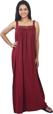 Piyali's Creation Women's Women Nighty(Maroon)