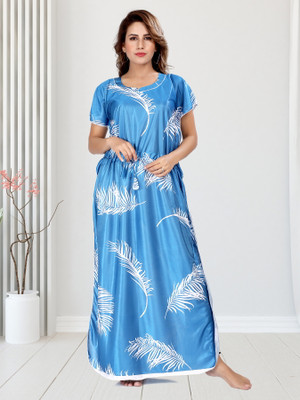 HR creation Women Nighty(Light Blue)