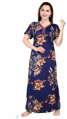 Geet Ethnica Women Nighty(Blue)