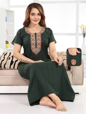 RS Women Nighty(Green)