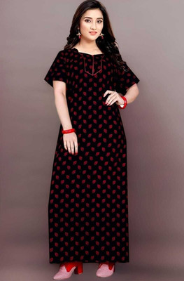 B S ENTERPRSES Women Nighty(Multicolor)