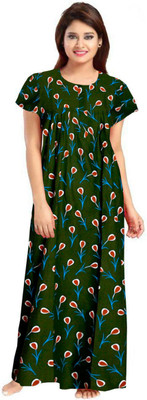 DreamBe Women Nighty(Green)