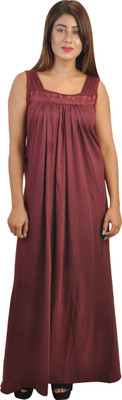 Piyali's Creation Women's Women Nighty(Brown)