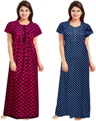 KL FASHION Women Nighty Set(Multicolor)