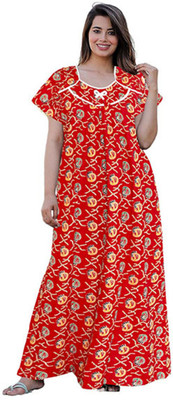 Hans Crafted Women Nighty(Multicolor)