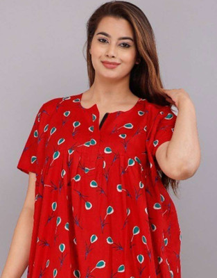 DreamBe Women Nighty(Red)