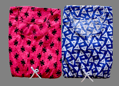 Hans Crafted Women Nighty(Pink, Blue)