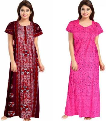 KL FASHION Women Nighty(Multicolor)
