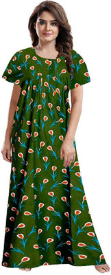 DreamBe Women Nighty(Green)